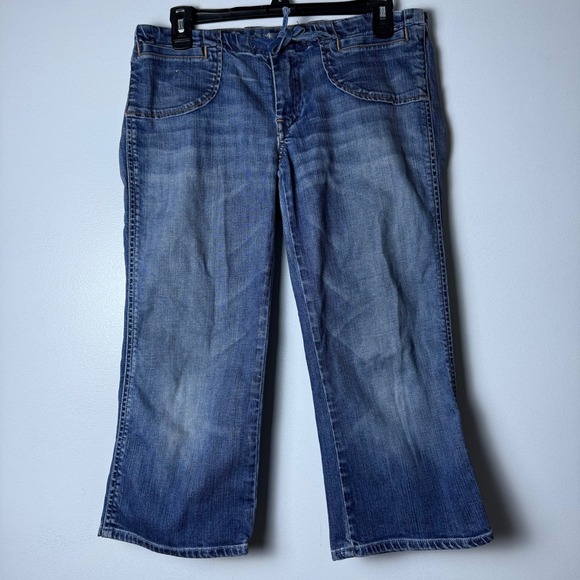 Citizens of Humanity Denim Capri Jeans Drawstring Waist‎ Pockets Size 27 Vtg - Picture 1 of 16